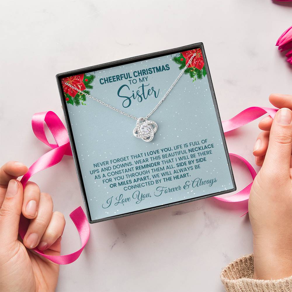 Cheerful Christmas Sister Necklace – Meaningful Holiday Gift for Sister