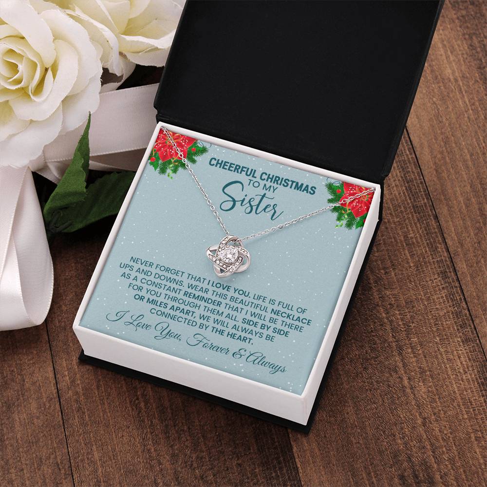 Cheerful Christmas Sister Necklace – Meaningful Holiday Gift for Sister