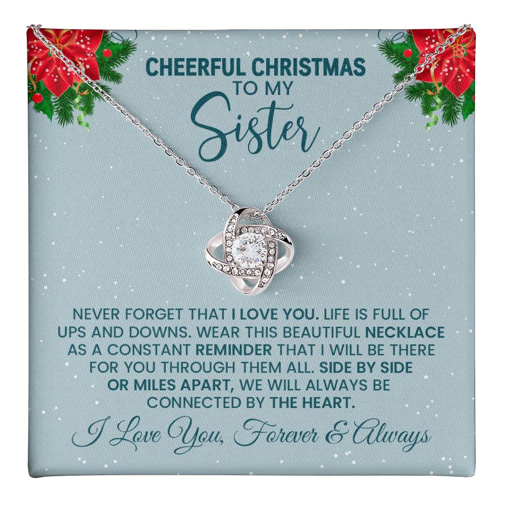 Cheerful Christmas Sister Necklace – Meaningful Holiday Gift for Sister