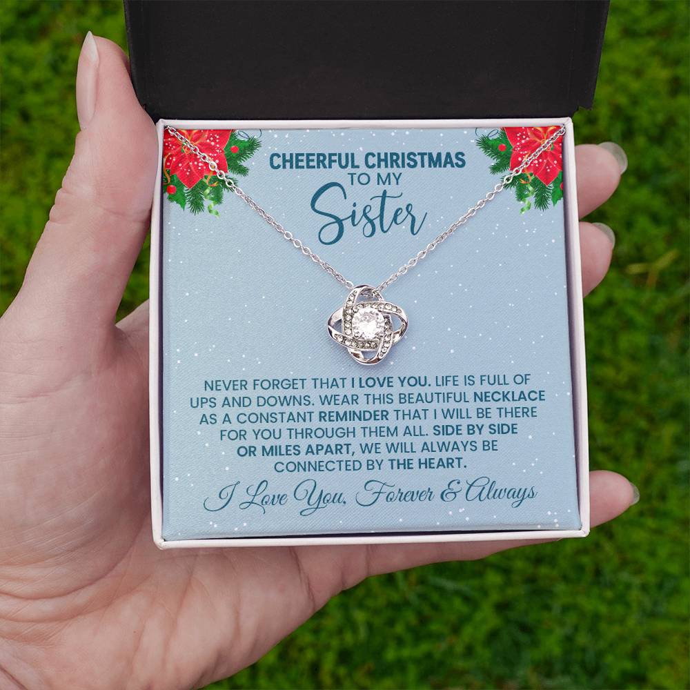 Cheerful Christmas Sister Necklace – Meaningful Holiday Gift for Sister