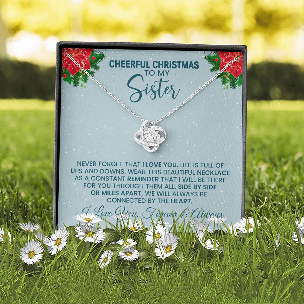 Cheerful Christmas Sister Necklace – Meaningful Holiday Gift for Sister