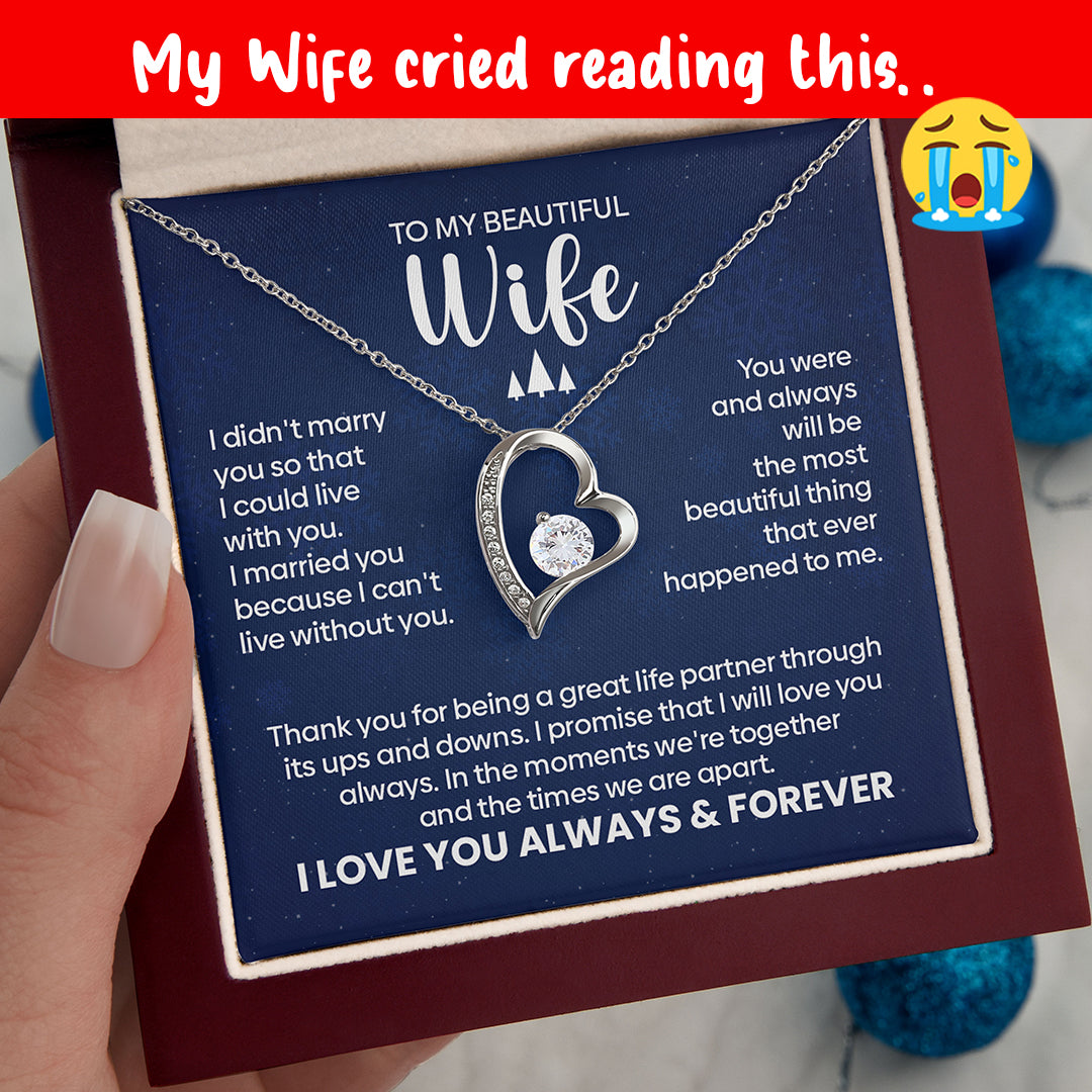 Heartfelt Forever Love Necklace for Wife – A Gift of Endless Devotion