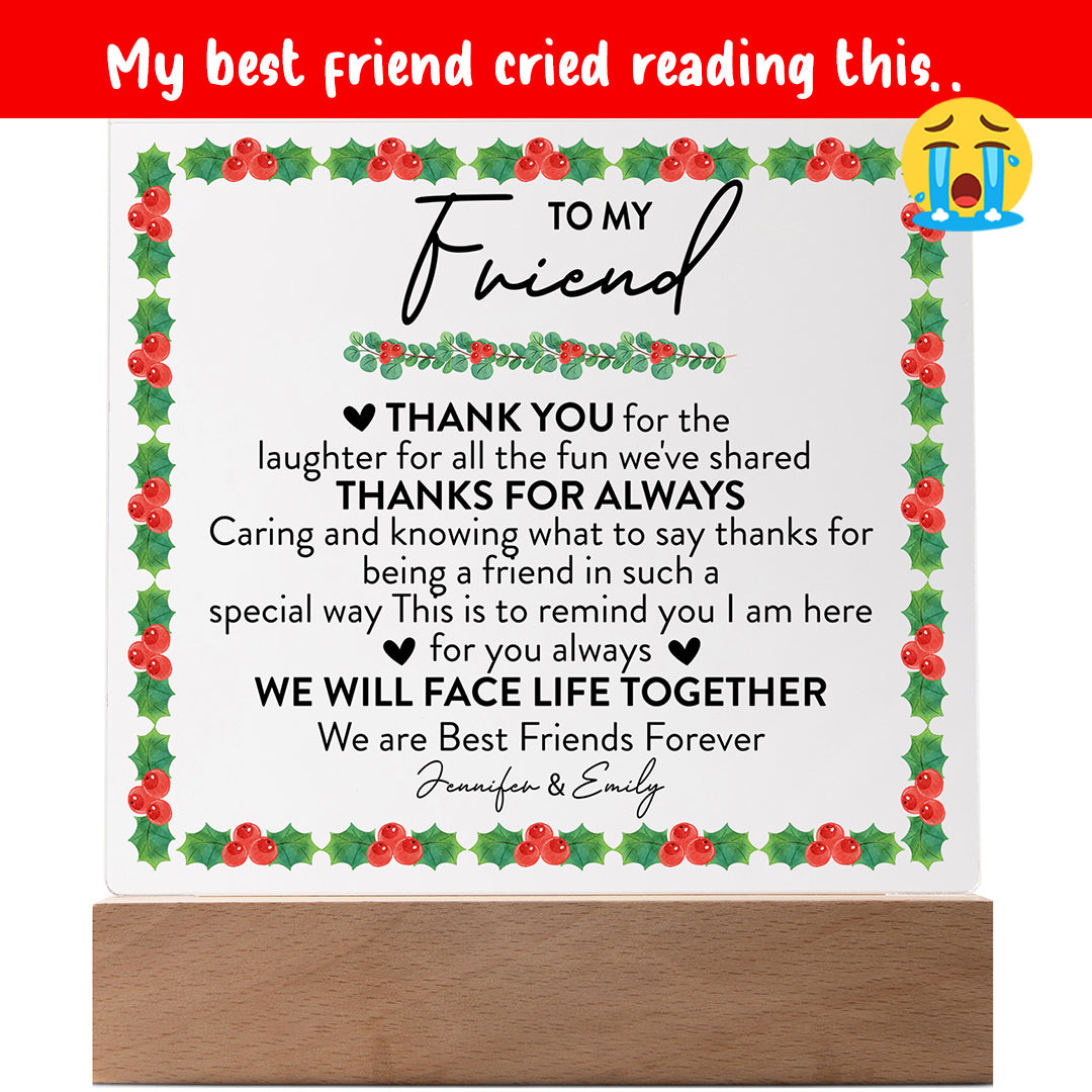 Personalized To My Friend Acrylic Block – Best Friends Forever Gift