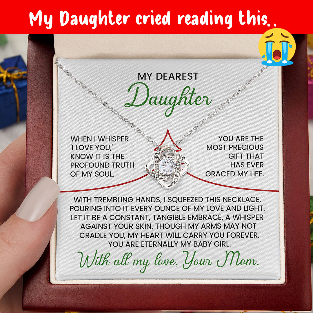 My Dearest Daughter – Heartfelt Love Knot Necklace from Mom