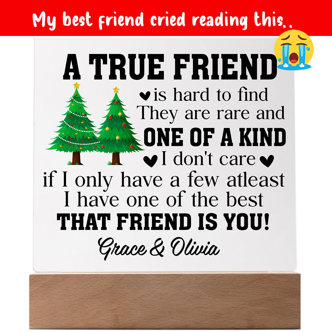 Personalized True Friend Acrylic Block – Custom Best Friend Gift