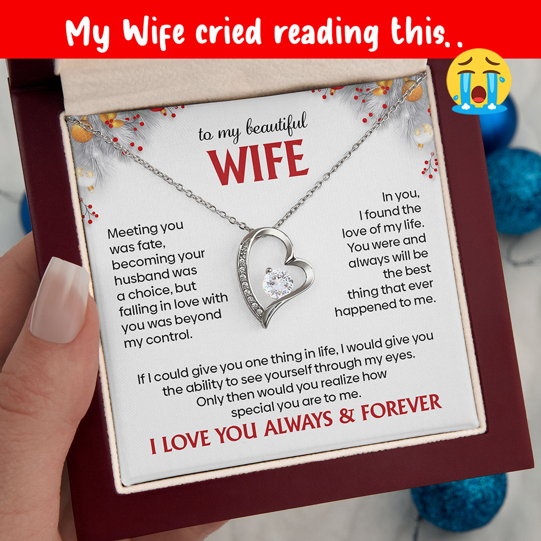 To My Beautiful Wife – Forever Love Necklace | Romantic Gift for Wife from Husband !