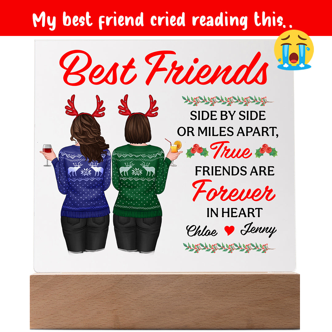 Best Friends Forever Acrylic Block – Custom Christmas Gift