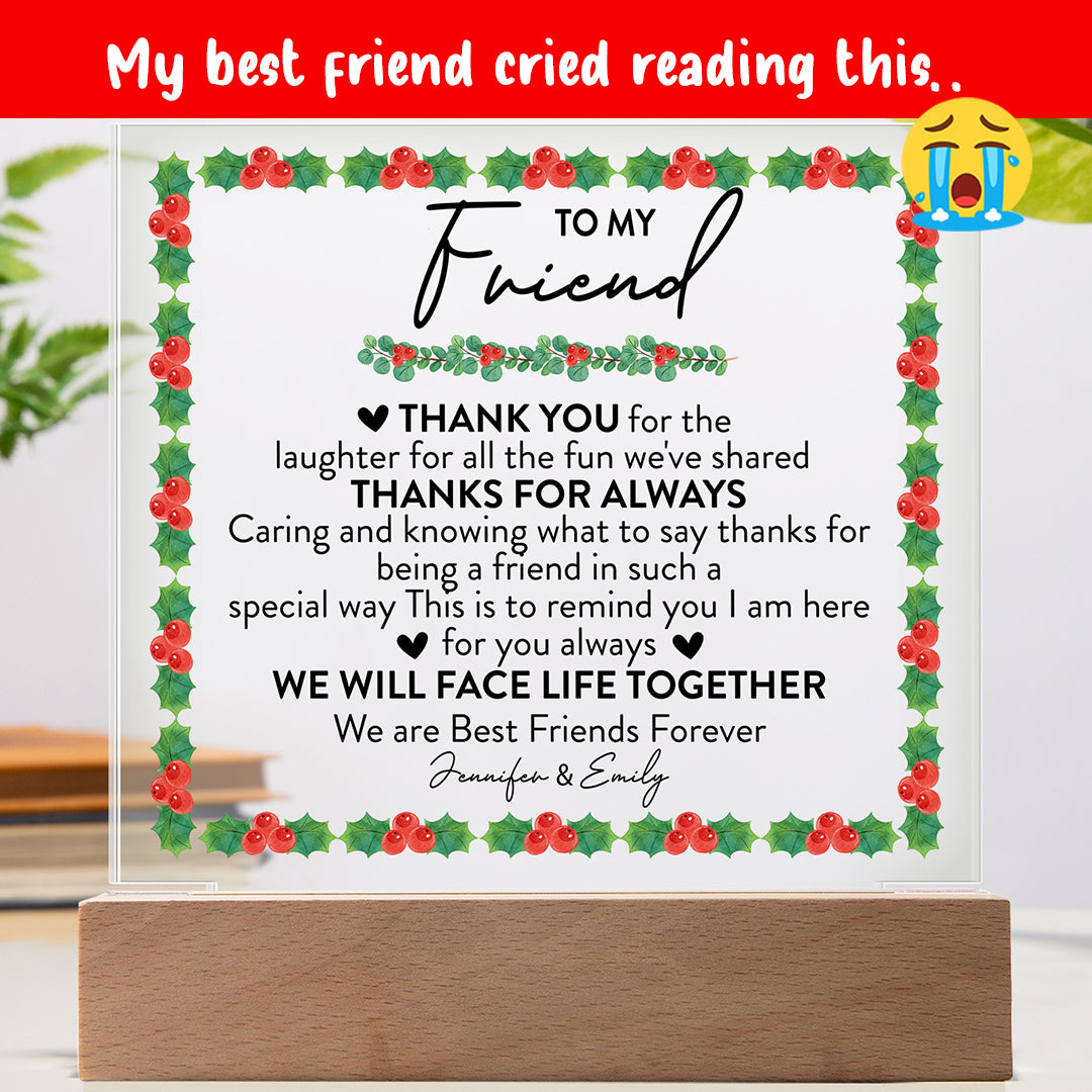 Personalized To My Friend Acrylic Block – Best Friends Forever Gift