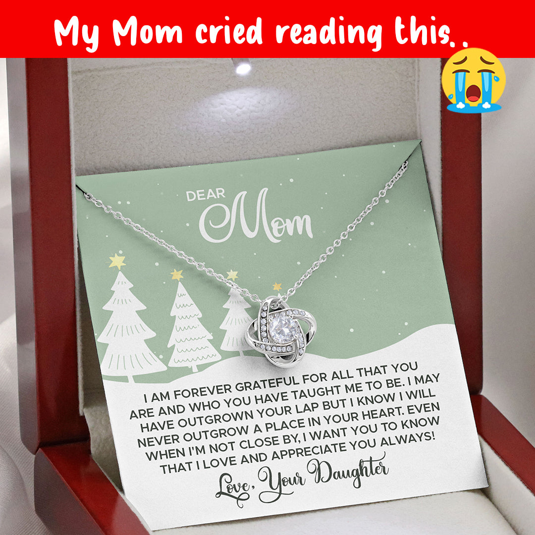 Dear Mom – Forever Grateful Love Knot Necklace from Daughter