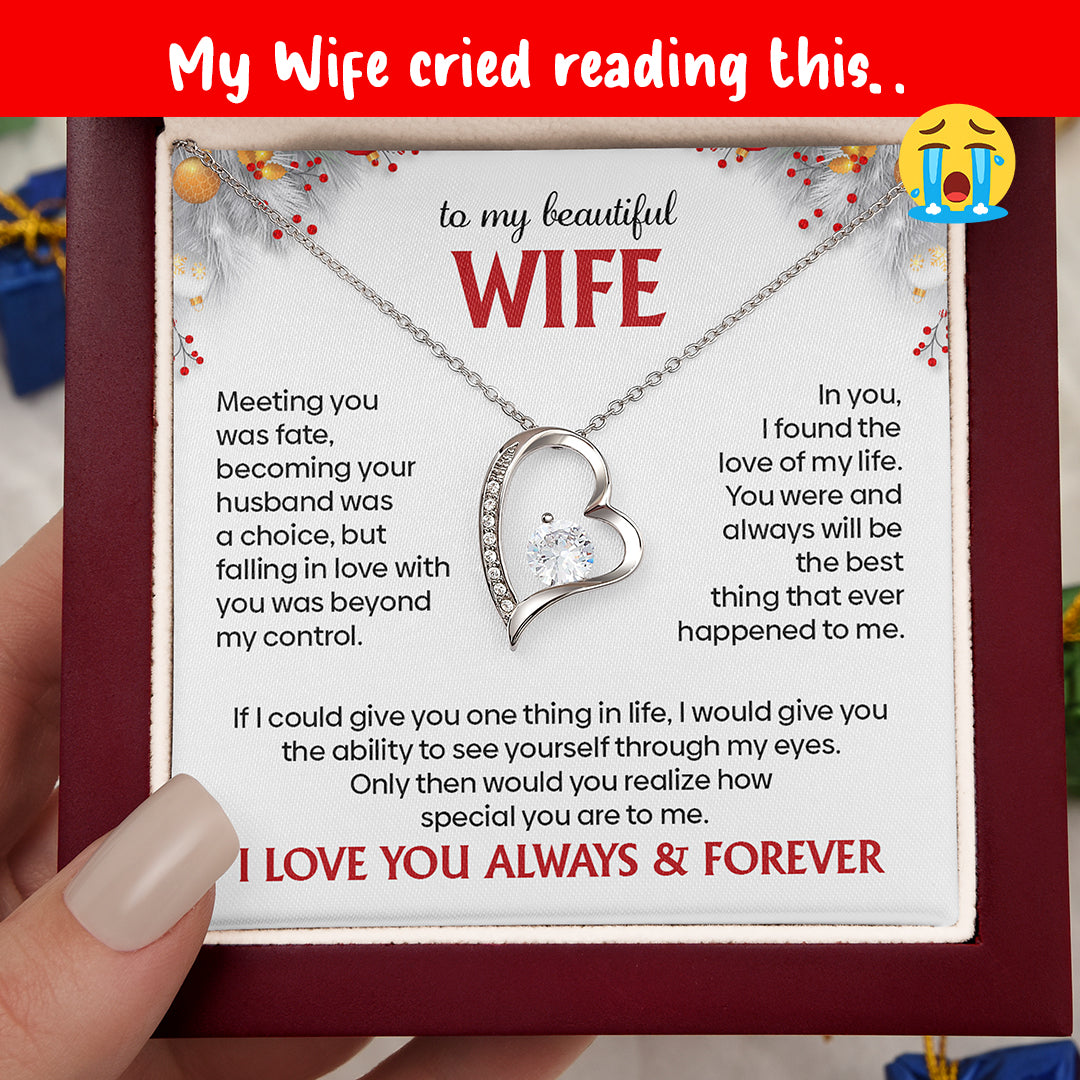 To My Beautiful Wife – Forever Love Necklace | Romantic Gift for Wife from Husband !