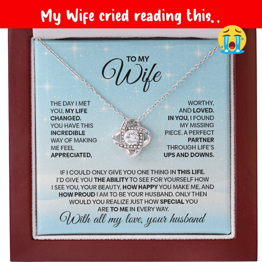 💎 To My Beautiful Wife – Forever Love Necklace