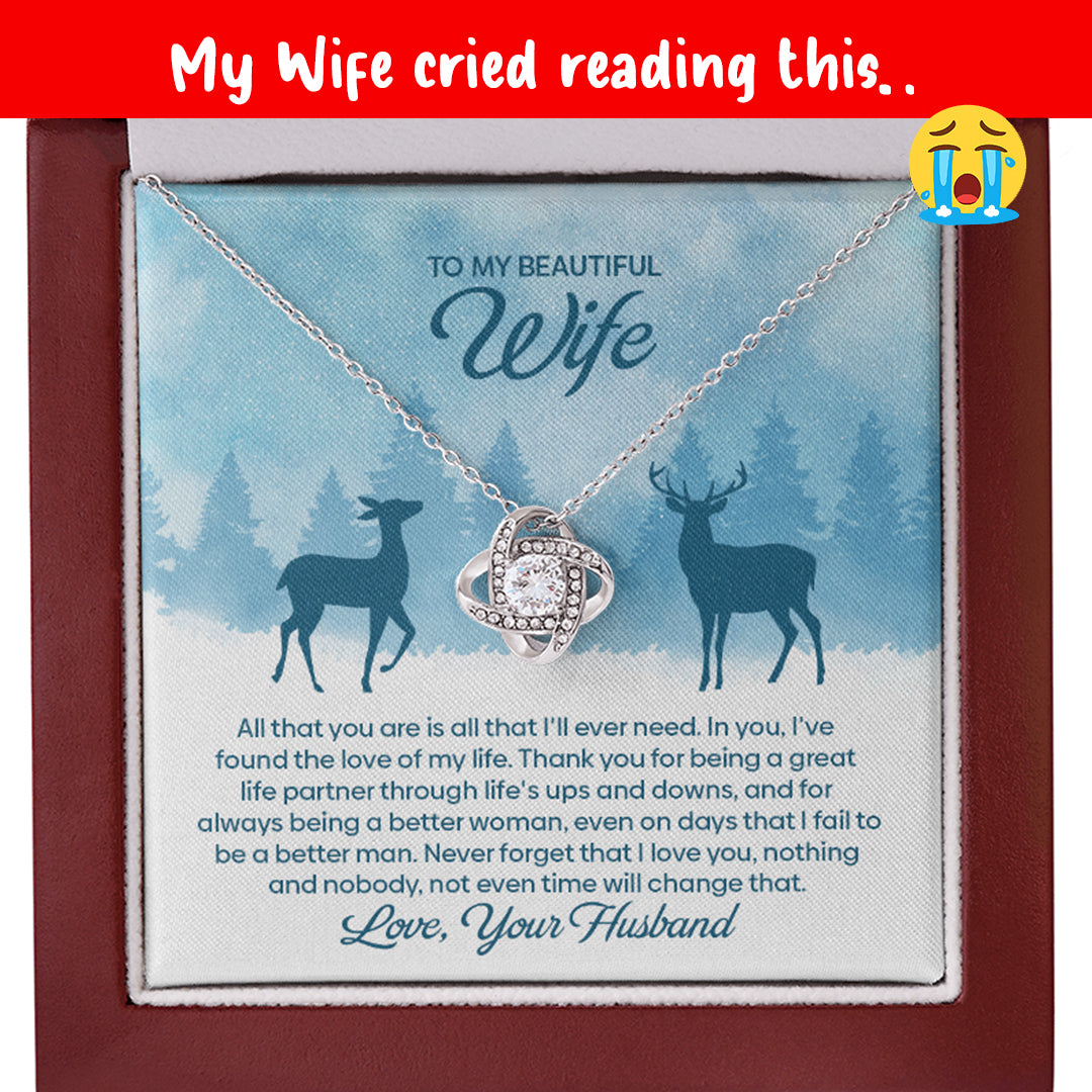To My Beautiful Wife – I Found The Love of My Life Necklace
