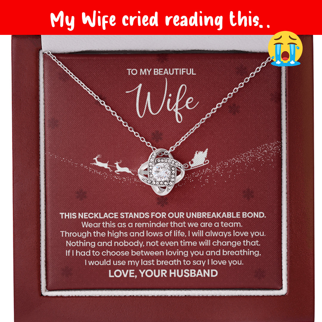 💖 To My Beautiful Wife – Unbreakable Bond Necklace