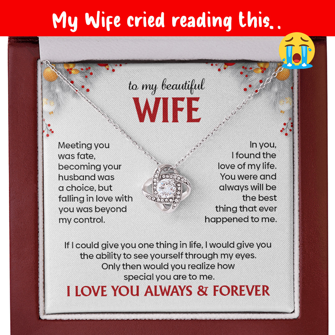 💞 To My Beautiful Wife – I Love You Always & Forever Necklace