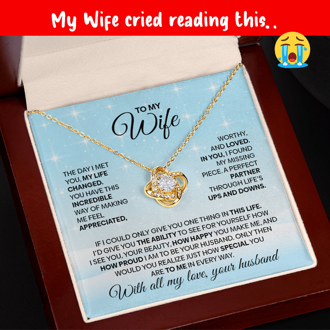 💎 To My Beautiful Wife – Forever Love Necklace