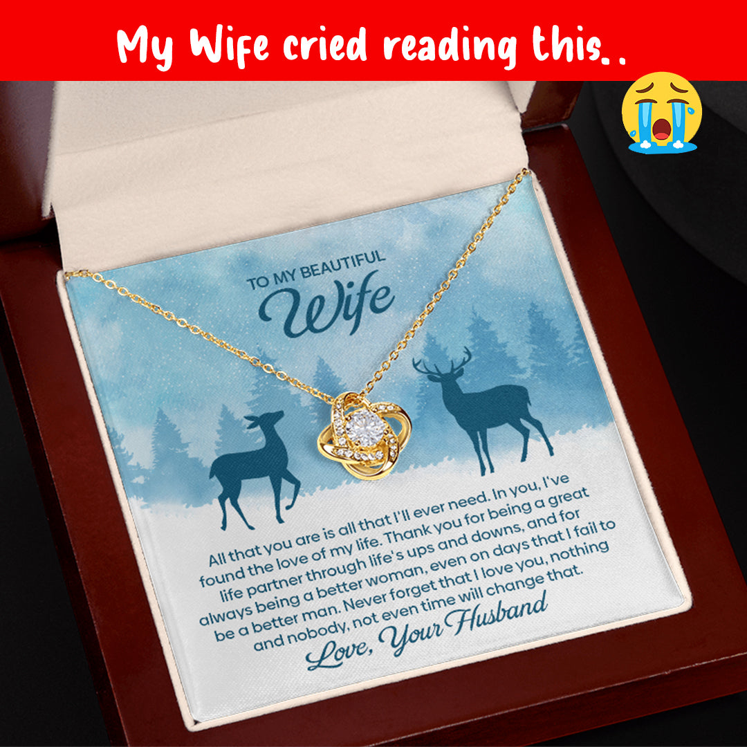 To My Beautiful Wife – I Found The Love of My Life Necklace