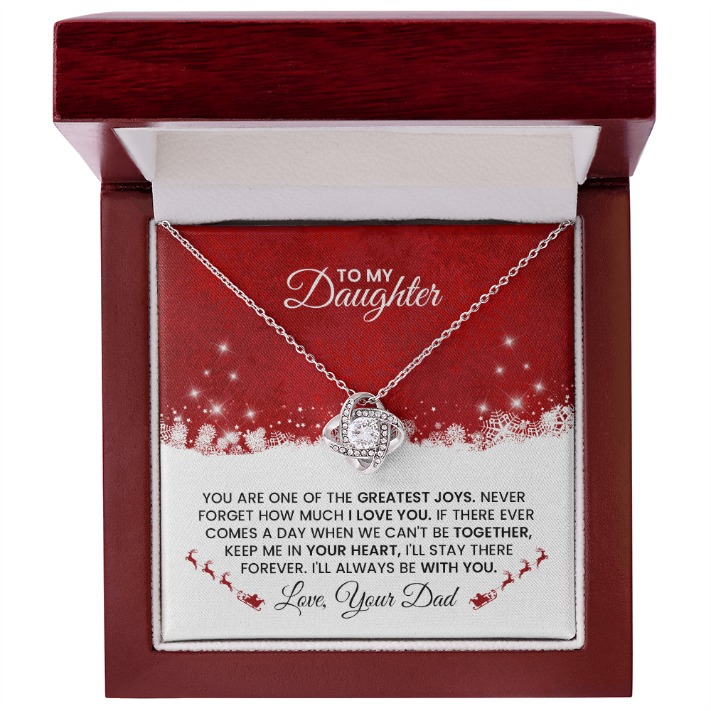 Christmas Gift Box Necklace for Daughter