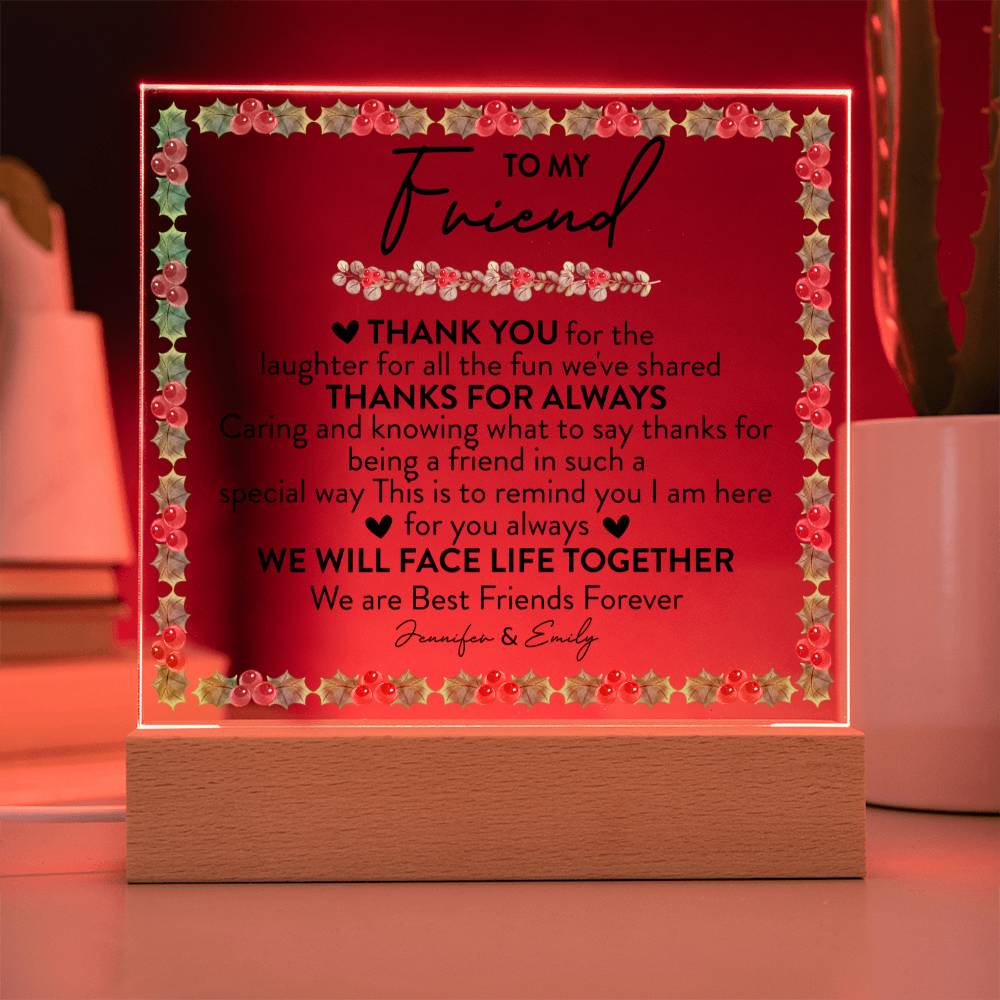 Custom Friendship Quote Keepsake Block