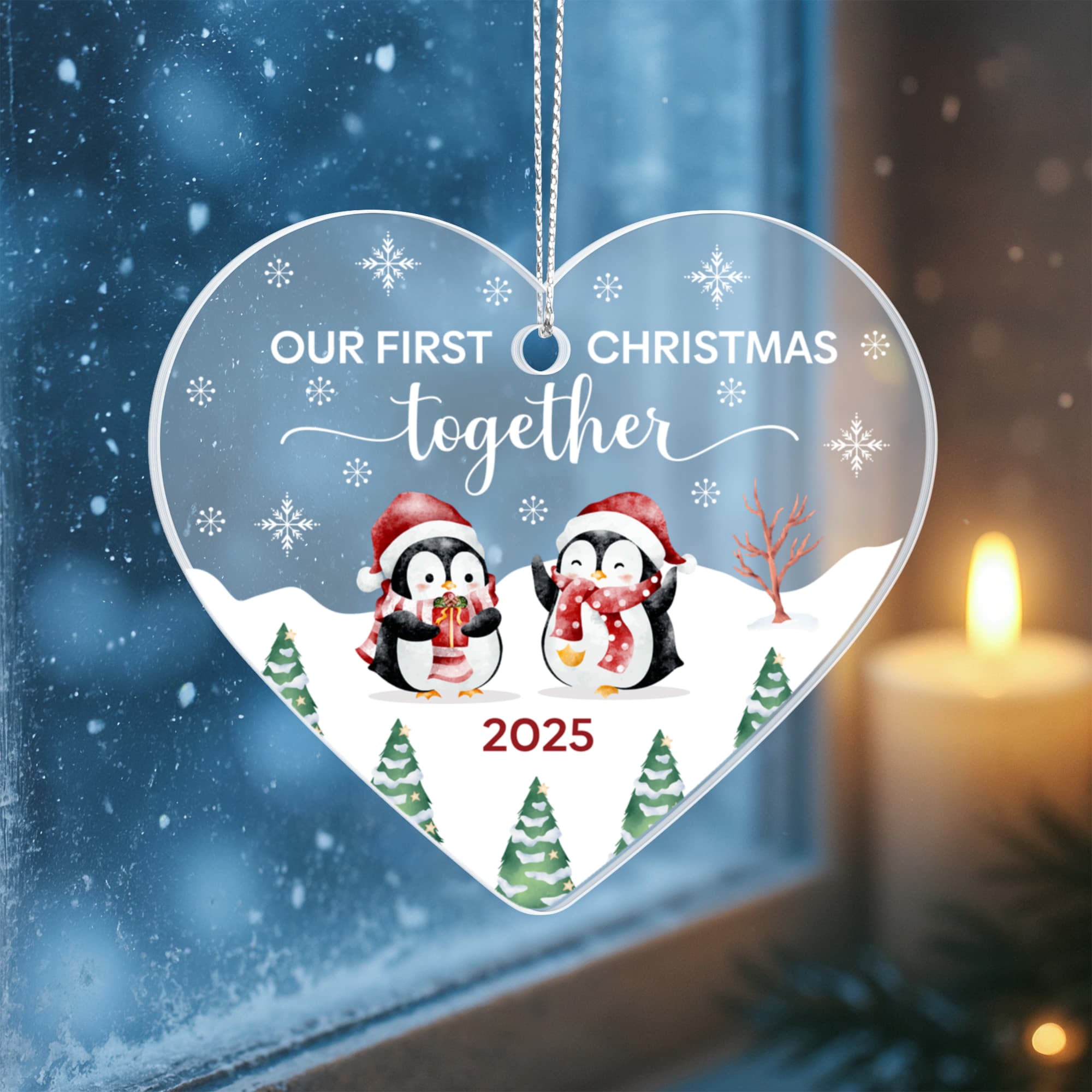 First Christmas Together Acrylic Heart Ornament