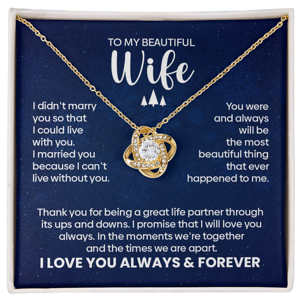 Heart Shaped Necklace for Wife with “I Love You Always” Card