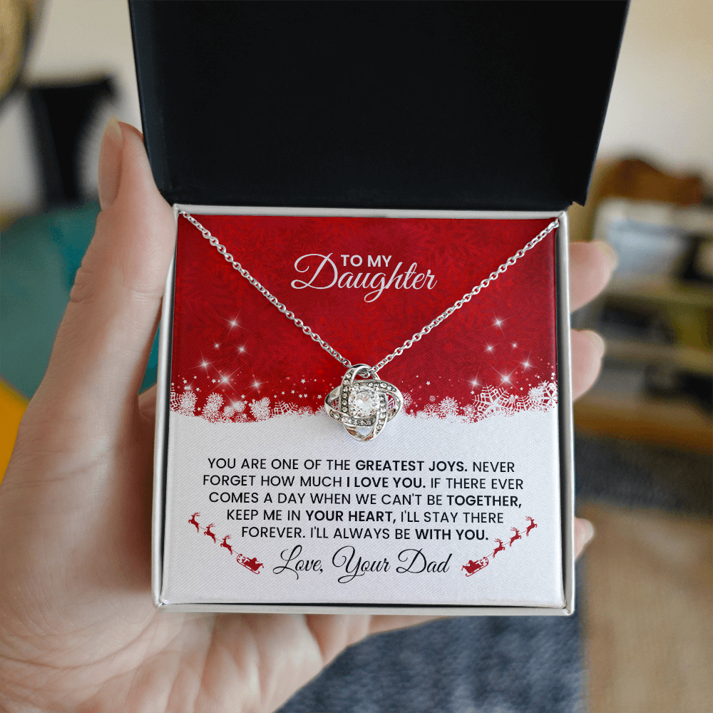 Heartfelt Dad to Daughter Holiday Necklace
