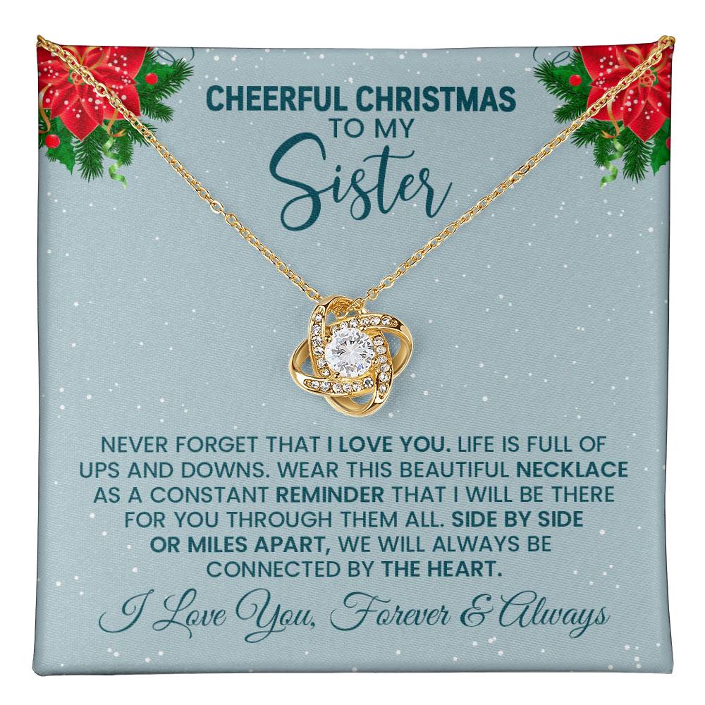 Holiday gift necklace for sister