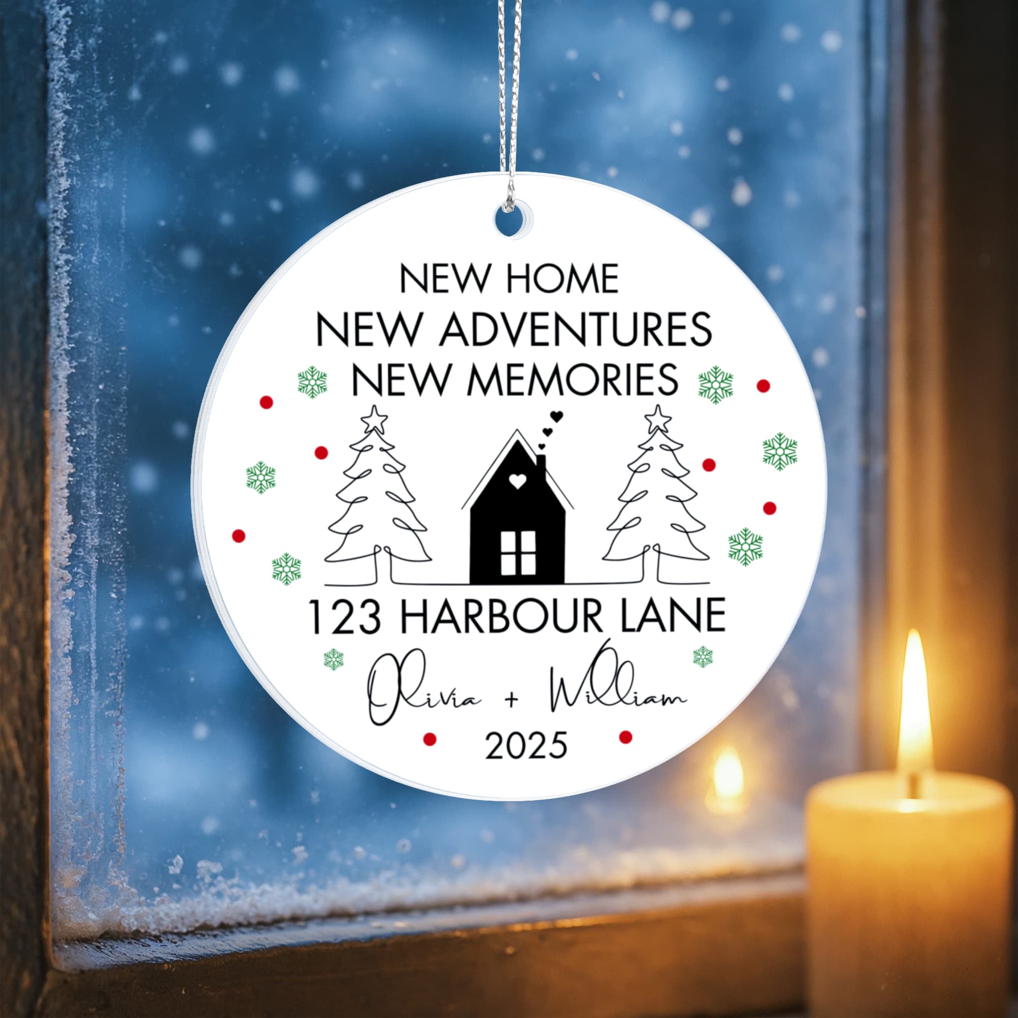 New adventures new memories house ornament