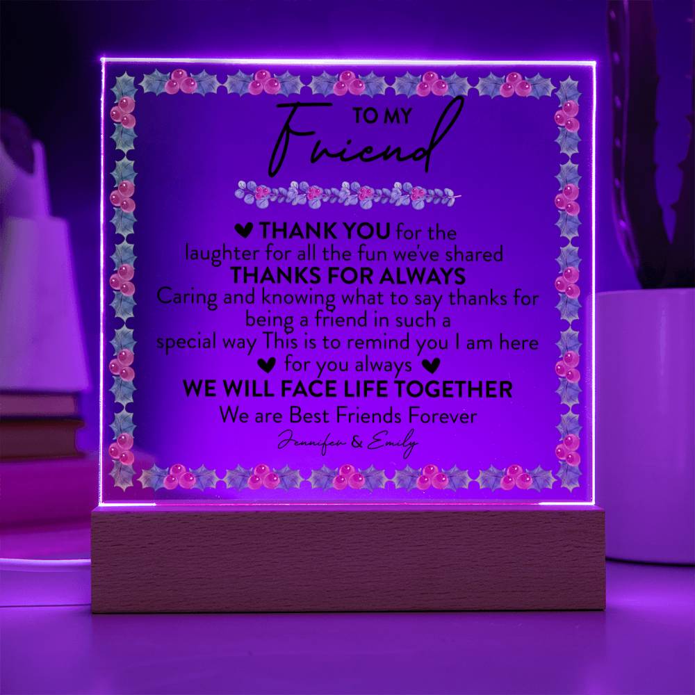 Personalized Best Friend Acrylic Block Gift