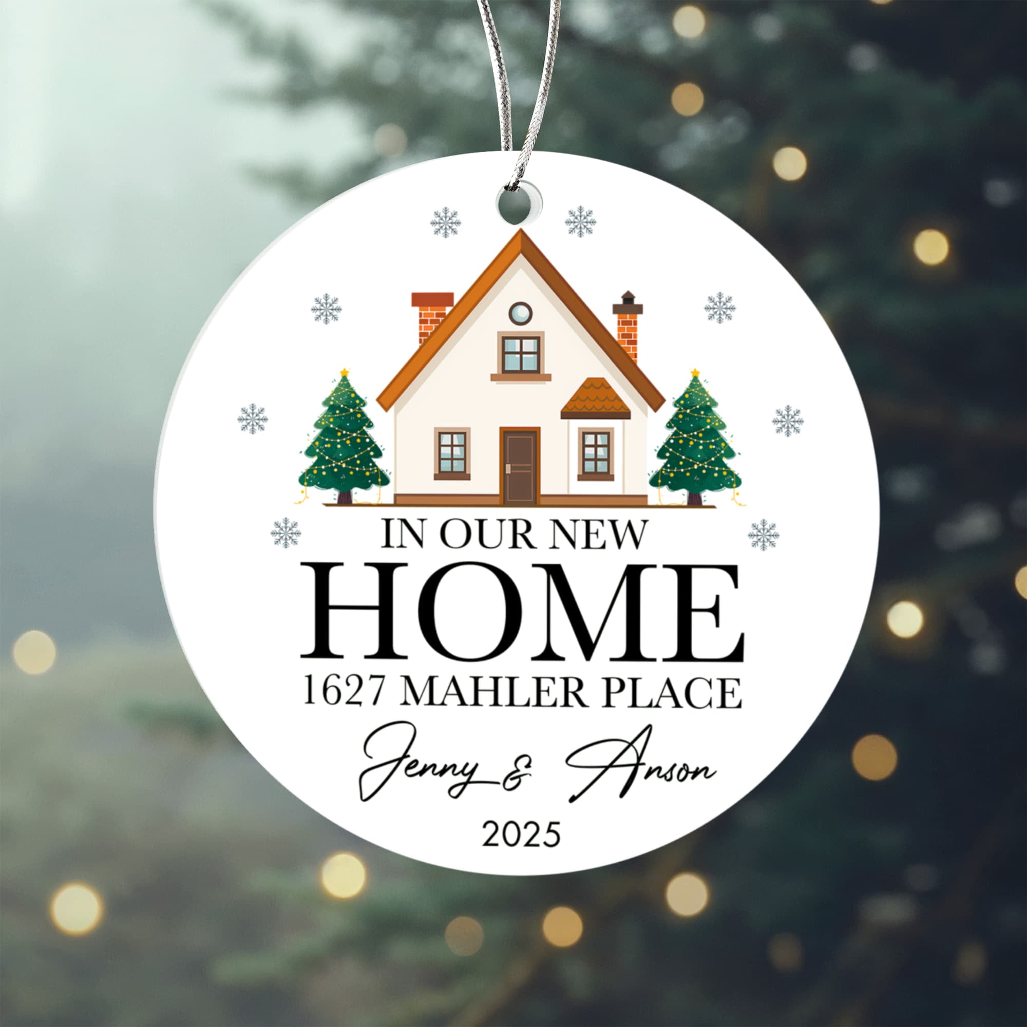 Personalized New Home Address Ornament