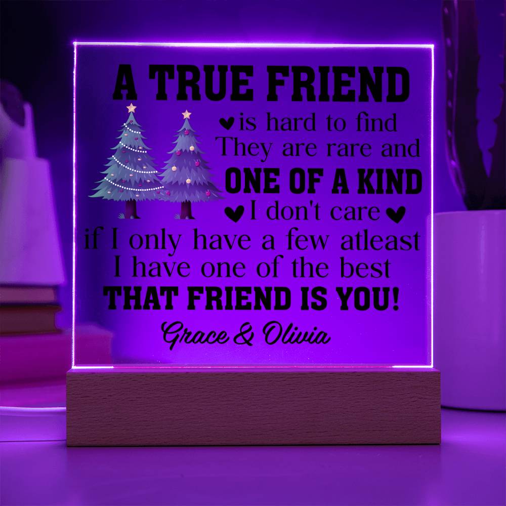 Personalized True Friend Acrylic Block Gift