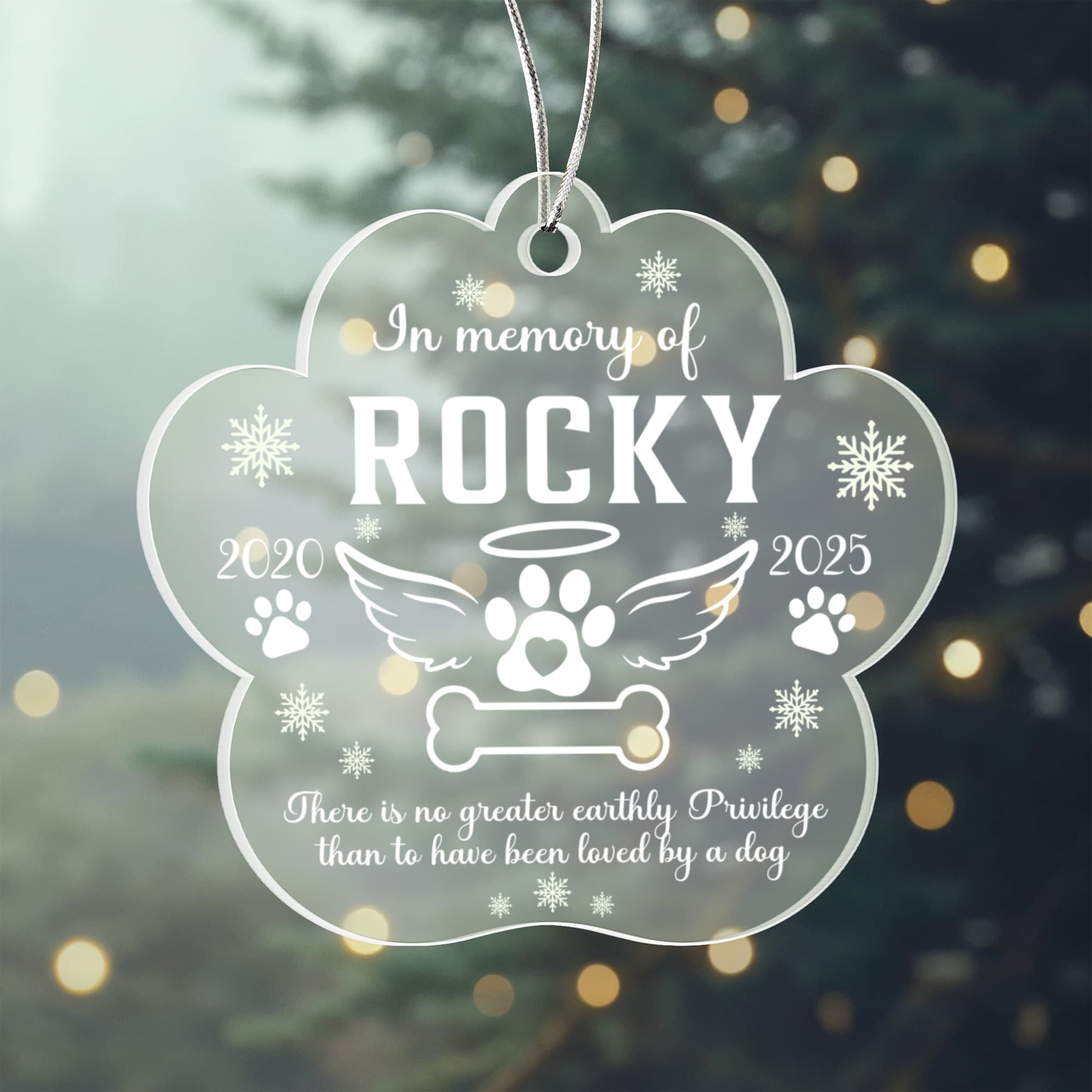 Pet Sympathy Keepsake Ornament