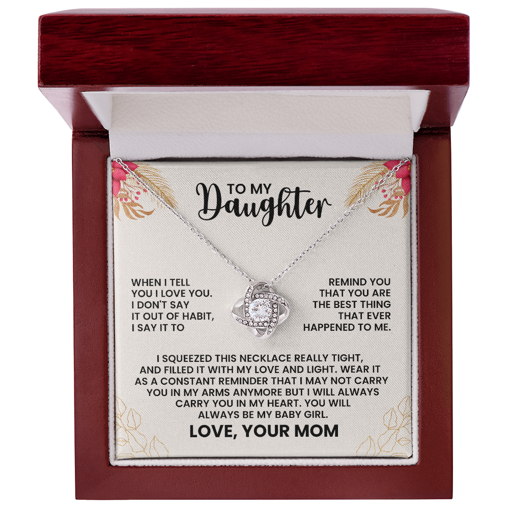 Sentimental Daughter Necklace with Message Card