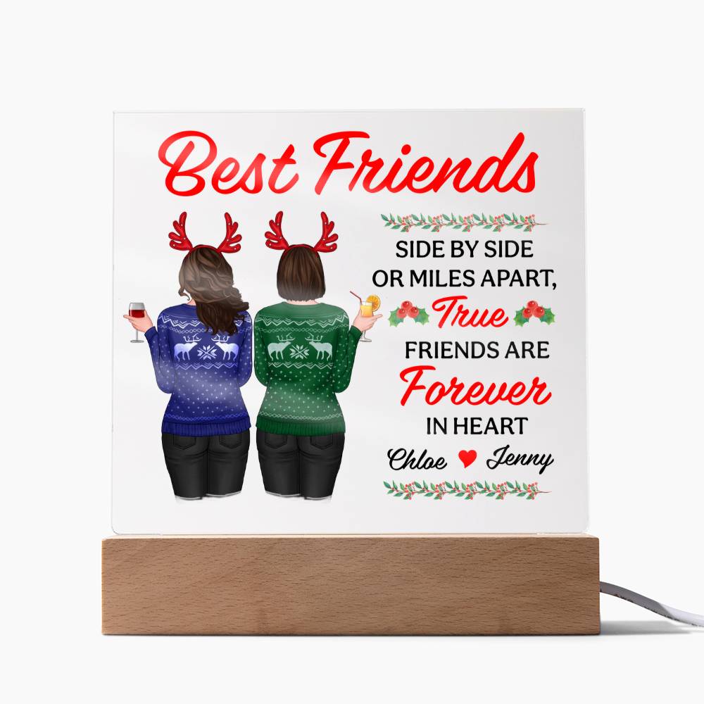 Best Friends Forever Acrylic Block – Custom Christmas Gift