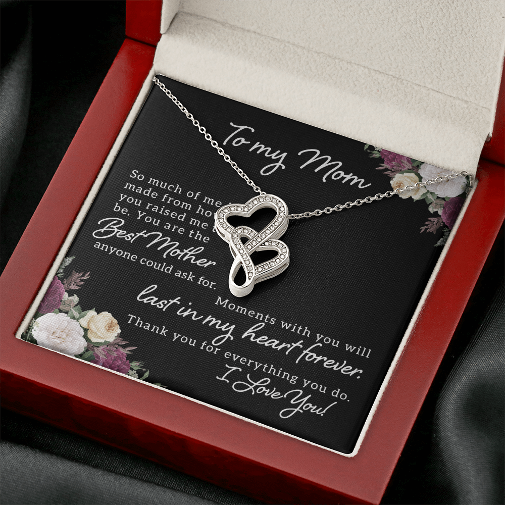 To My Mom Heart-to-Heart Pendant Necklace