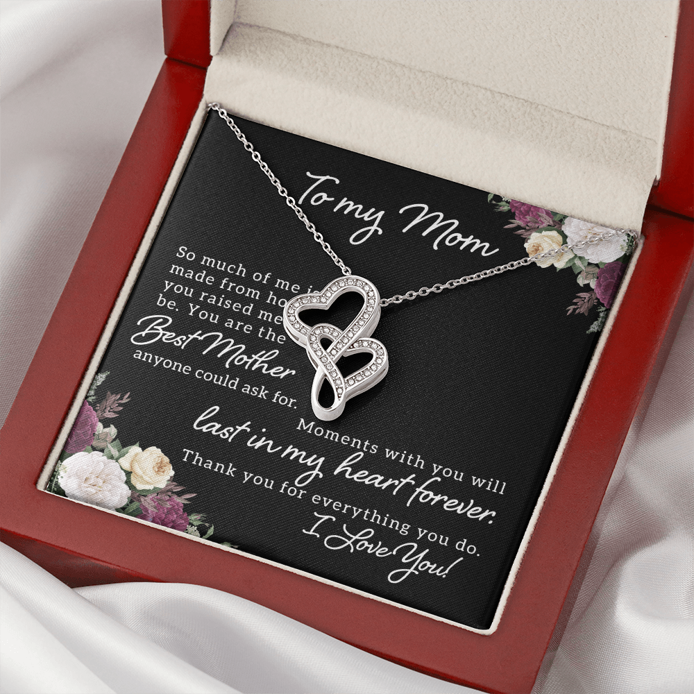 To My Mom Heart-to-Heart Pendant Necklace