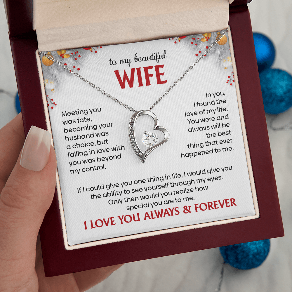 To My Beautiful Wife – Forever Love Necklace | Romantic Gift for Wife from Husband !