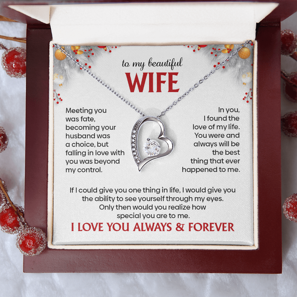To My Beautiful Wife – Forever Love Necklace | Romantic Gift for Wife from Husband !