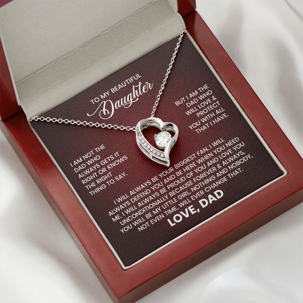 To My Beautiful Daughter – Love From Dad Forever Love Necklace