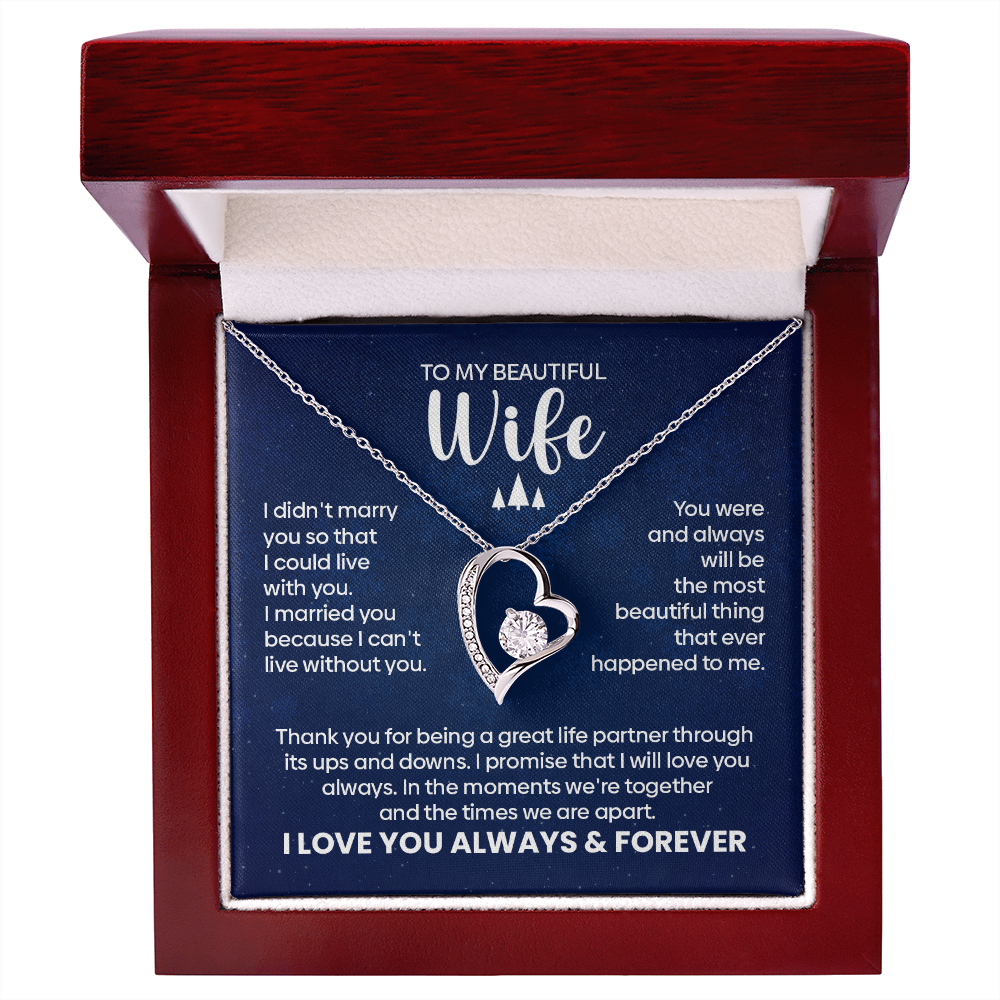 Heartfelt Forever Love Necklace for Wife – A Gift of Endless Devotion