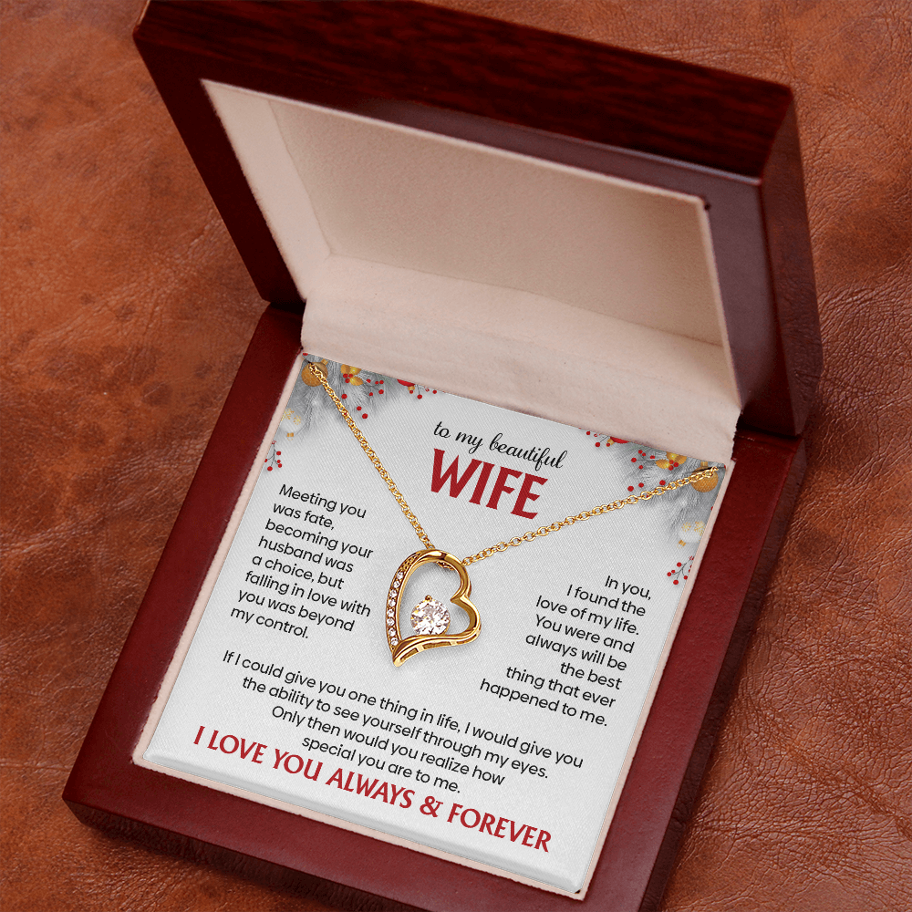 To My Beautiful Wife – Forever Love Necklace | Romantic Gift for Wife from Husband !