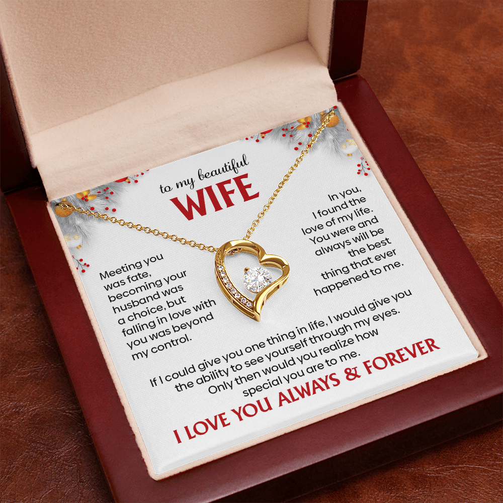 To My Beautiful Wife – Forever Love Necklace | Romantic Gift for Wife from Husband !