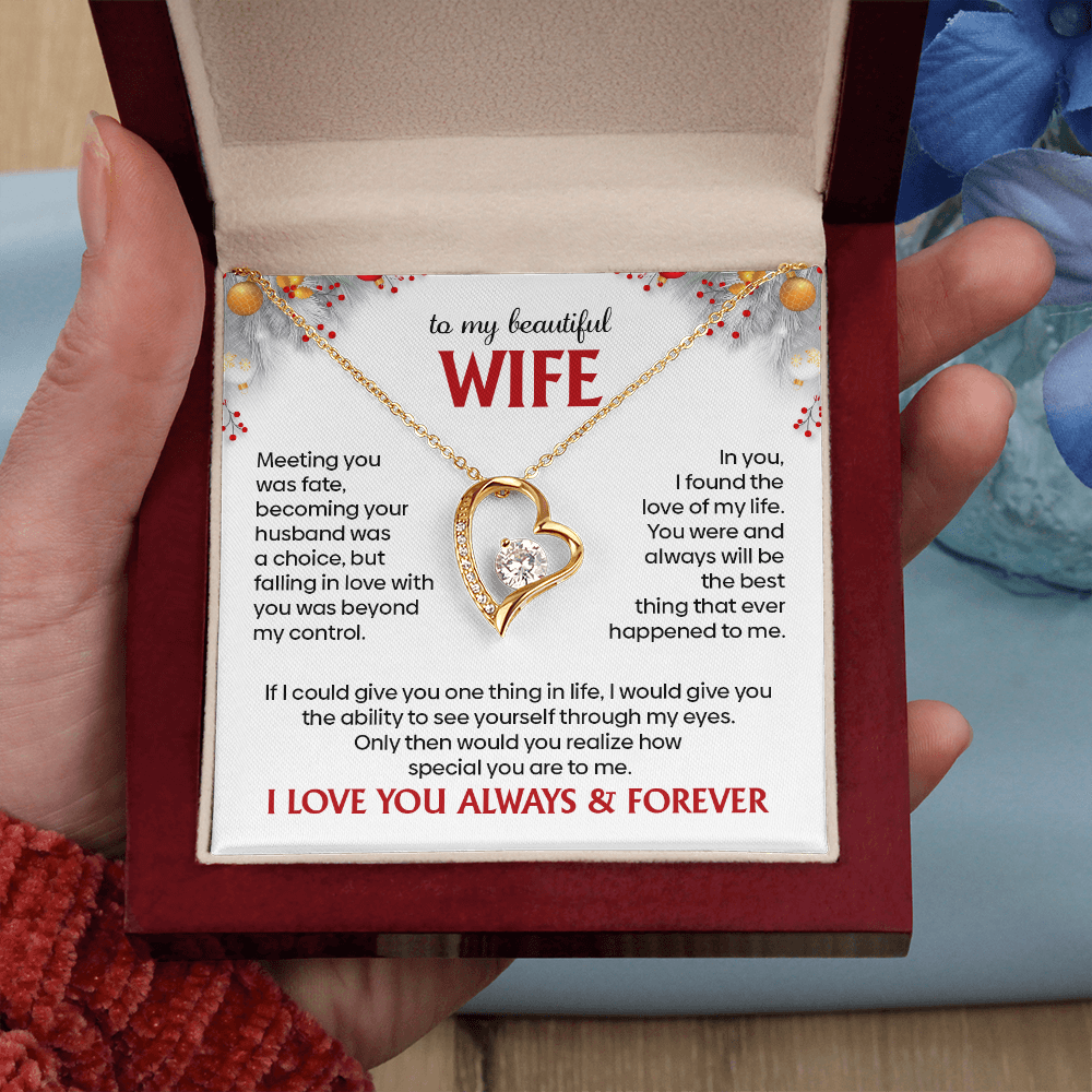 To My Beautiful Wife – Forever Love Necklace | Romantic Gift for Wife from Husband !