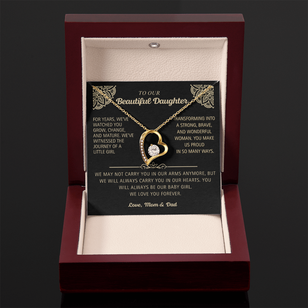 To Our Beautiful Daughter - Forever Love  Necklace!