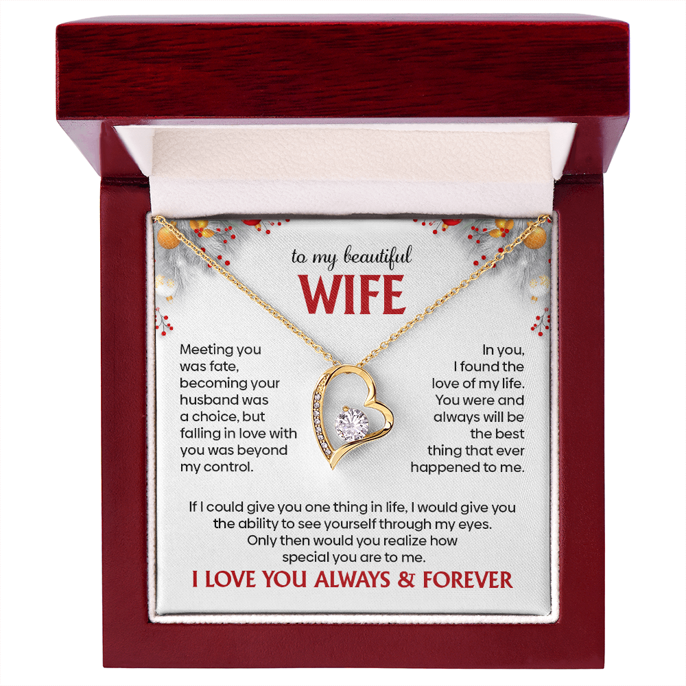 To My Beautiful Wife – Forever Love Necklace | Romantic Gift for Wife from Husband !
