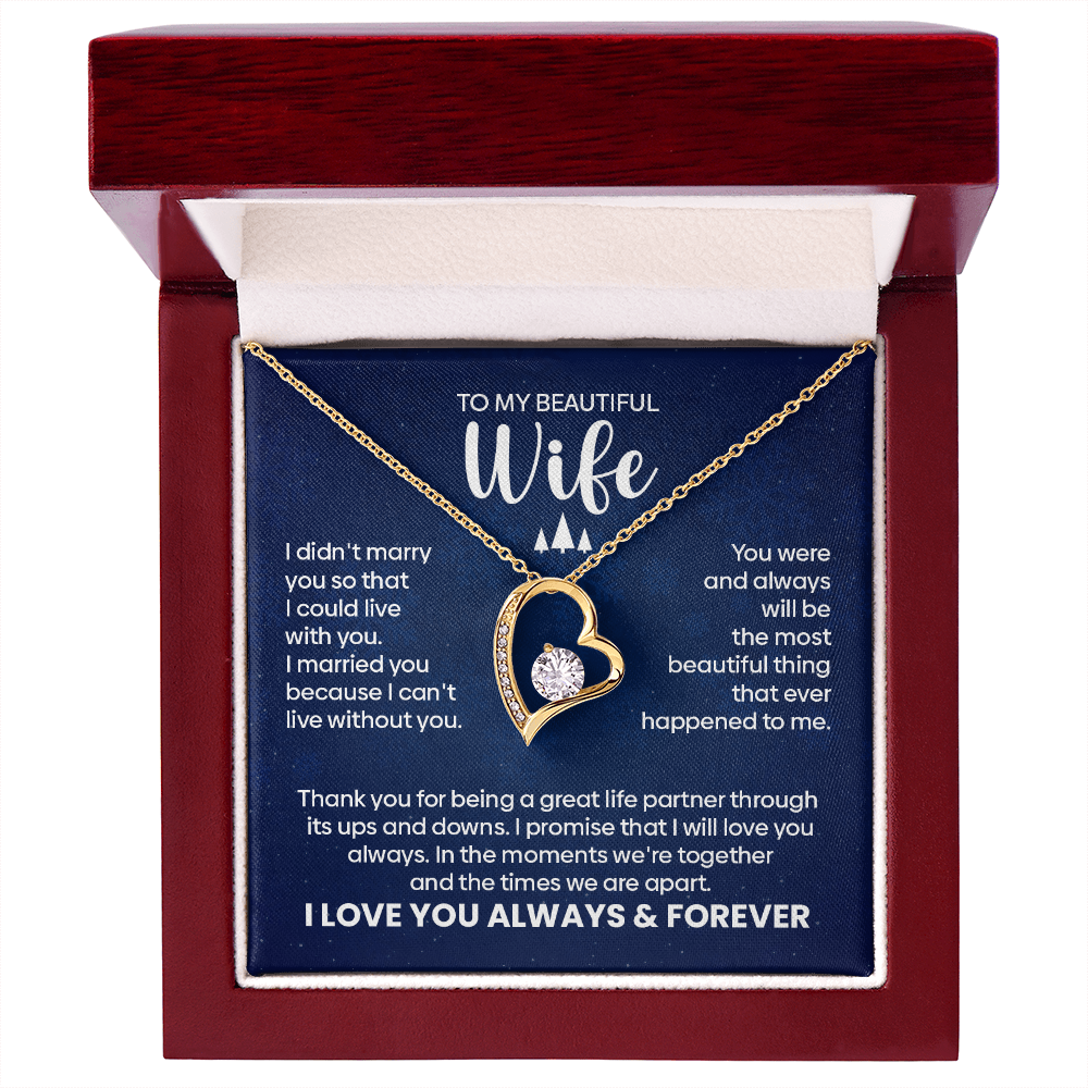 Heartfelt Forever Love Necklace for Wife – A Gift of Endless Devotion