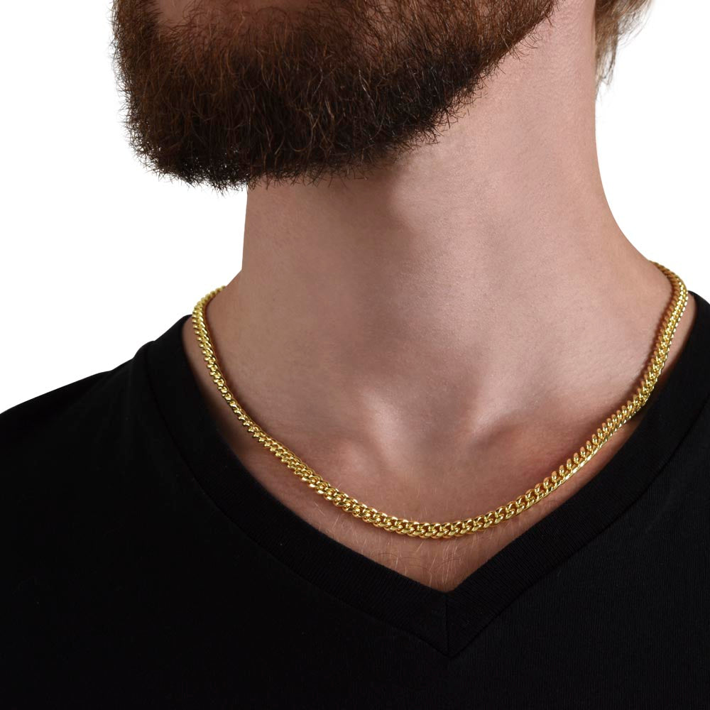 To Our Son For Years We've Watched You Grow - Cuban Link Chain Necklace!