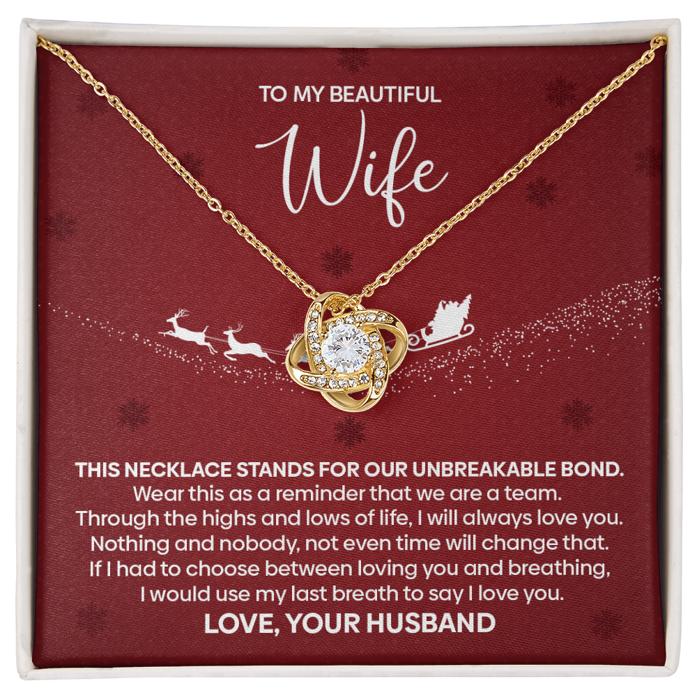 💖 To My Beautiful Wife – Unbreakable Bond Necklace