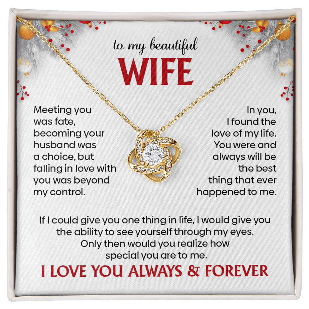 💞 To My Beautiful Wife – I Love You Always & Forever Necklace