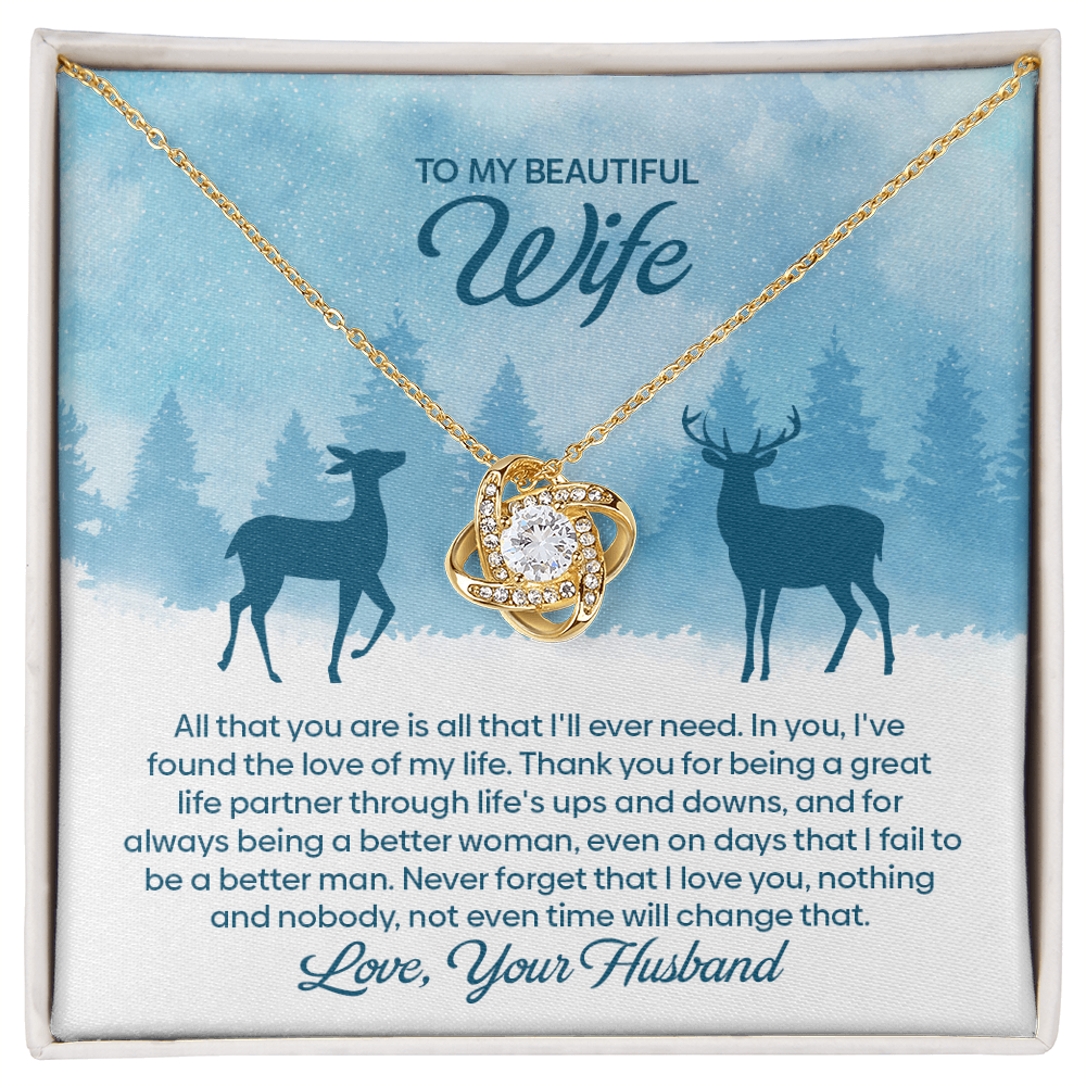 To My Beautiful Wife – I Found The Love of My Life Necklace