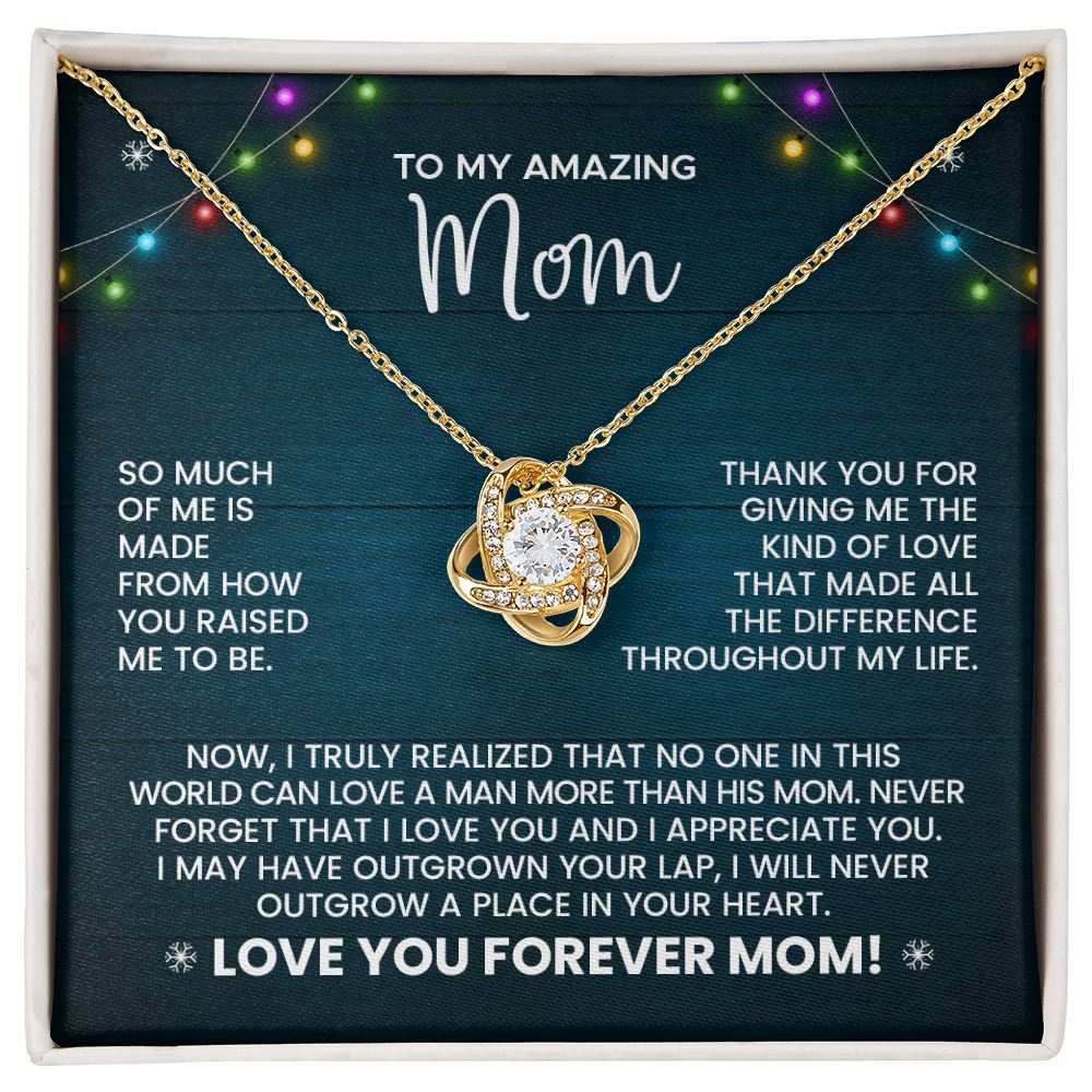 To My Amazing Mom – Love You Forever Knot Necklace